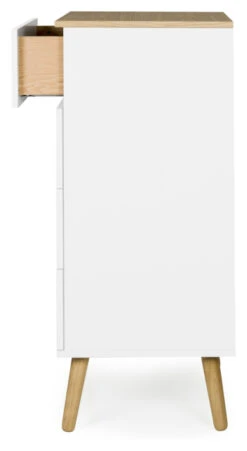 Dot Kommode 55x43 - Hvit/eik -UNOLIVING Butikk tenzo dot kommode 55x43 hvideg TZ00741 6 7a2f