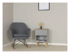 DOT Nattbord - Eik/Grå -UNOLIVING Butikk tenzo dot sengebord eggraa sengebord TZ00706 9 e94d