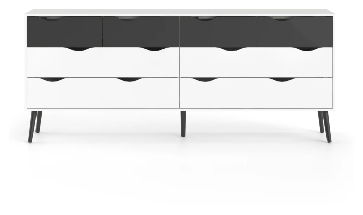 Delta Dobbelt Kommode - Svart - Bilde 4