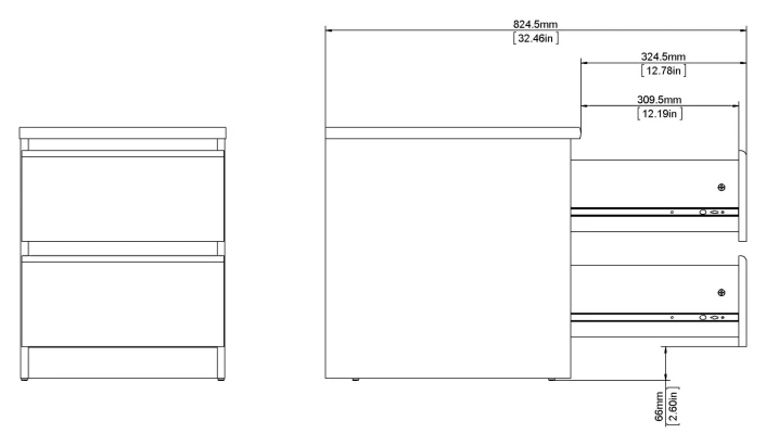 Naia Nattbord 2 Skuffer, Matt Sort - Bilde 8