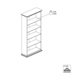 Paris Reol -UNOLIVING Butikk tvilum paris bogreol hvid bogreol TV01941 5 04eb