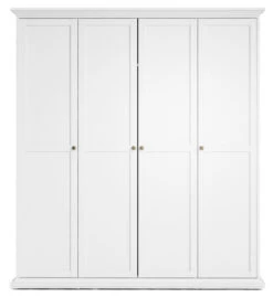 Paris Garderobeskap M/4 Døre - 200,6x181,4 13 Paris Garderobeskap M/4 Døre - 200,6x181,4 -UNOLIVING Butikk tvilum paris garderobeskab hvid b181 garderobeskab TV00343 1 c51f