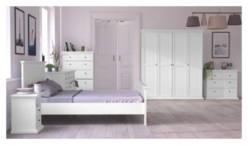 Paris Garderobeskap M/4 Døre - 200,6x181,4 4 Paris Garderobeskap M/4 Døre - 200,6x181,4 -UNOLIVING Butikk tvilum paris garderobeskab hvid b181 garderobeskab TV00343 2 8e6f