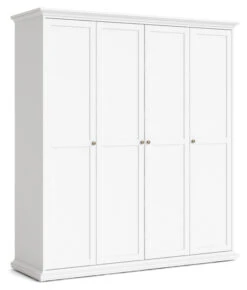 Paris Garderobeskap M/4 Døre - 200,6x181,4 14 Paris Garderobeskap M/4 Døre - 200,6x181,4 -UNOLIVING Butikk tvilum paris garderobeskab hvid b181 garderobeskab TV00343 3 d942