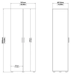Pepe Garderobeskap M. 2 Dører - Eik -UNOLIVING Butikk tvilum pepe garderobeskab m 2 laager eg TV05350 10 8bea