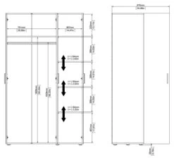 Pepe Garderobeskap M. 3 Dører - Hvit -UNOLIVING Butikk tvilum pepe garderobeskab m 3 laager hvid TV05345 10 aed9