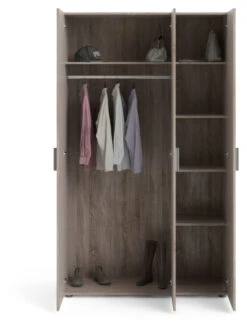 Pepe Garderobeskap M. 3 Dører - Trøffel -UNOLIVING Butikk tvilum pepe garderobeskab m 3 laager troeffel TV05347 3 e60b