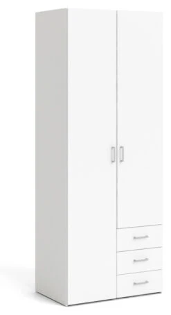 Space Garderobeskap - Hvit -UNOLIVING Butikk tvilum space garderobeskab hvid garderobeskab TV04553 3 abf7