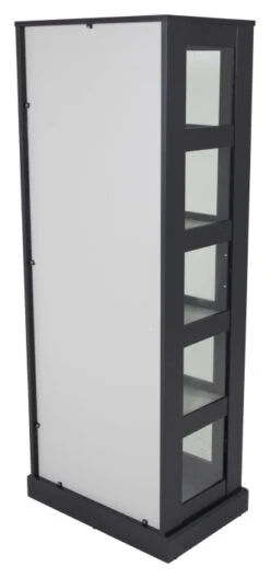 Lock Bokskap Med Dører, Svart -UNOLIVING Butikk venture design lock bogskab med laager sort bogskabe VD00615 5 6f53