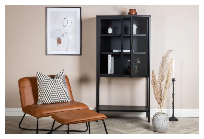 Misha Metall Bokskap, Svart - Bilde 2