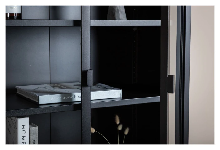 Misha Metall Bokskap, Svart - Bilde 4