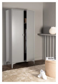 Piring Garderobeskap - Lysegrå -UNOLIVING Butikk venture design piring garderobeskab lysegraa VD02071 7 c91c