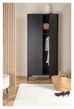 Piring Garderobeskap - Sort -UNOLIVING Butikk venture design piring garderobeskab sort VD02069 8 6e37