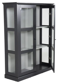 Wave Bokskap Med Dører, Svart 11 Wave Bokskap Med Dører, Svart -UNOLIVING Butikk venture design wave bogskab med laager sort bogskabe VD00614 3 b429