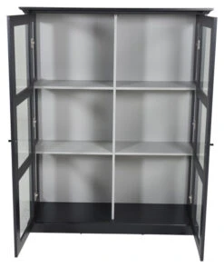 Wave Bokskap Med Dører, Svart 12 Wave Bokskap Med Dører, Svart -UNOLIVING Butikk venture design wave bogskab med laager sort bogskabe VD00614 4 fd62