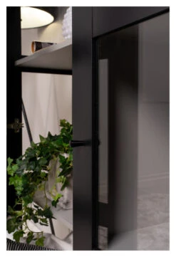 Wave Bokskap Med Dører, Svart 14 Wave Bokskap Med Dører, Svart -UNOLIVING Butikk venture design wave bogskab med laager sort bogskabe VD00614 6 84d1