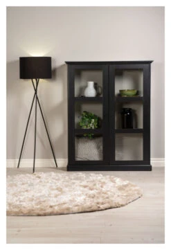 Wave Bokskap Med Dører, Svart 17 Wave Bokskap Med Dører, Svart -UNOLIVING Butikk venture design wave bogskab med laager sort bogskabe VD00614 9 ada7