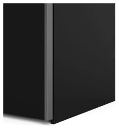 Verona Garderobeskap M. Skyvedører - Matt Sort, D182 -UNOLIVING Butikk verona garderobeskab m skydedoere 8 paneler mat sort b182 garderobeskabe TV0523 8b27