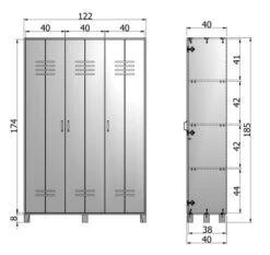 VTwonen Locker Garderobeskap M/3 Låger - Hvit 5 VTwonen Locker Garderobeskap M/3 Låger - Hvit -UNOLIVING Butikk vtwonen locker garderobeskab m3 laager hvid garderobeskabe EE00407 3 9a17