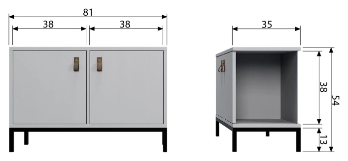 VTwonen Lower Case Skap M. Dører - Grå 6 VTwonen Lower Case Skap M. Dører - Grå - Bilde 6