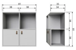 VTwonen Lower Modulreol M/4 Rom - Grå -UNOLIVING Butikk vtwonen lower modulreol m4 rum graa reoler EE01022 9 43b3