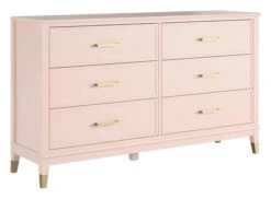Westerleigh Kommode M. 6 Skuffer - Rosa -UNOLIVING Butikk westerleigh kommode m 6 skuffer lyseroed kommode NT01381 7 2a79