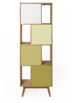 Woodman Avon Bokreol Smal - Oliven -UNOLIVING Butikk woodman avon bogreol smal oliven bogreoler WM00259 7 c483