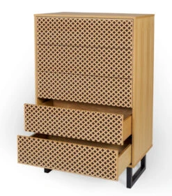 Woodman Camden Kommode - Eg/Diamond Print, 80x48 -UNOLIVING Butikk woodman camden kommode egdiamond print 80x48 kommoder WM00238 3 1065