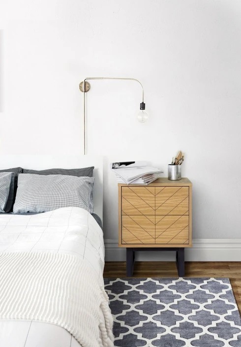 Woodman Camden Sengebord - Herringbone 2 Woodman Camden Sengebord - Herringbone - Bilde 2