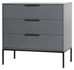 Woood Adam Kommode M. 3 Skuffer - Steel Grey -UNOLIVING Butikk woood adam kommode m 3 skuffer steel grey kommoder EE01849 3 bc00
