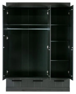 WOOOD Connect Garderobeskap 195x140x53 - Svart -UNOLIVING Butikk woood connect garderobeskab 195x140x53 sort EE03644 4 268a