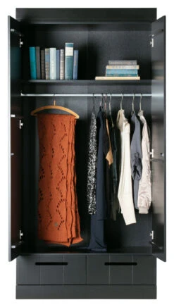 WOOOD Connect Garderobeskap 195x94x53 - Svart -UNOLIVING Butikk woood connect garderobeskab 195x94x53 sort EE03645 6 79a5