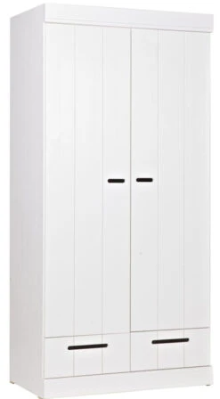 Woood - Connect Garderobeskap - Hvit -UNOLIVING Butikk woood connect garderobeskab hvid garderobeskabe EE00434 1 9914