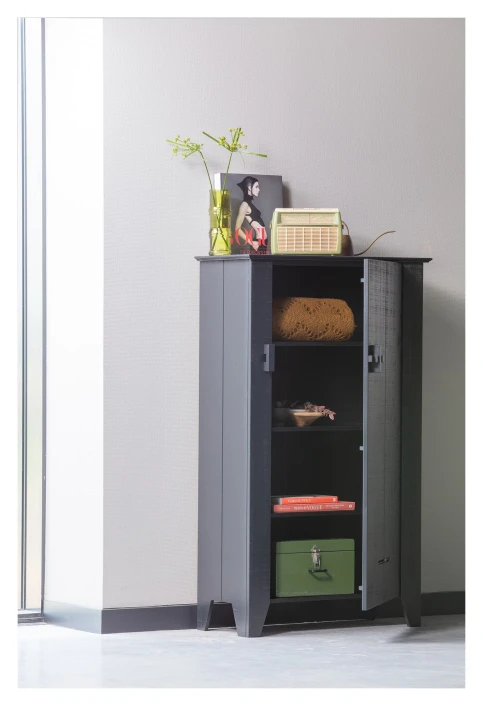 WOOOD Gijs Farmer Skap 142x85 - Svart - Bilde 2