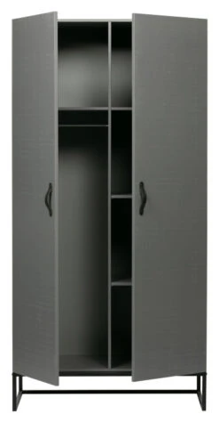 Woood Morris Klesskap - Furu Grå -UNOLIVING Butikk woood morris klaedeskab fyrretrae graa garderobeskabe EE01801 3 2b67