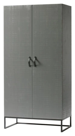 Woood Morris Klesskap - Furu Grå -UNOLIVING Butikk woood morris klaedeskab fyrretrae graa garderobeskabe EE01801 4 b7d5