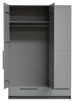 WOOOD Pure Garderobeskap 215x142x60 - Grå -UNOLIVING Butikk woood pure garderobeskab 215x142x60 graa EE03640 4 de5d