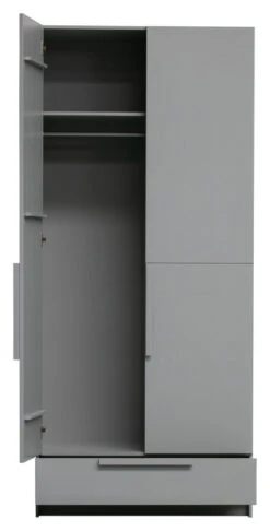 WOOOD Pure Garderobeskap 215x95x60 - Grå -UNOLIVING Butikk woood pure garderobeskab 215x95x60 graa EE03641 5 9eea