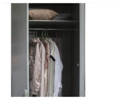 WOOOD Pure Garderobeskap 215x95x60 - Grå -UNOLIVING Butikk woood pure garderobeskab 215x95x60 graa EE03641 7 ce00