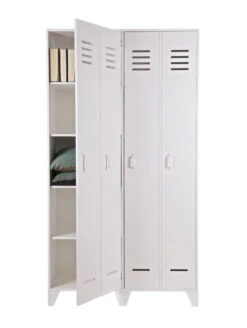 Woood - Stijn Garderobeskap - Hvit -UNOLIVING Butikk woood stijn garderobeskab hvid garderobeskabe EE00575 3 543a