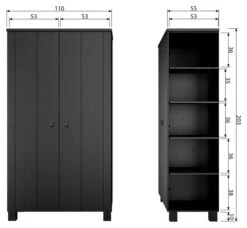 Woood Ties Garderobeskab - Sort 9 Woood Ties Garderobeskab - Sort -UNOLIVING Butikk woood ties garderobeskab sort garderobeskab EE01359 5 e9bd