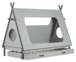 Woood Tipi Sengeskuff - Betonggrå -UNOLIVING Butikk woood tipi sengeskuffe betongraa sengeskuffer EE01858 6 ec6b