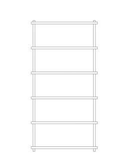 Front -UNOLIVING Butikk woud elevate reolsystem eg 6 reolsystemer WO00237 3 0206